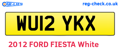 WU12YKX are the vehicle registration plates.
