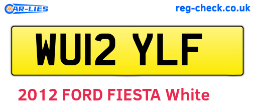 WU12YLF are the vehicle registration plates.