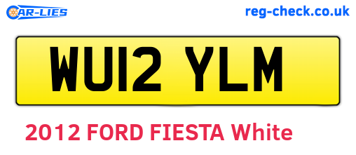 WU12YLM are the vehicle registration plates.
