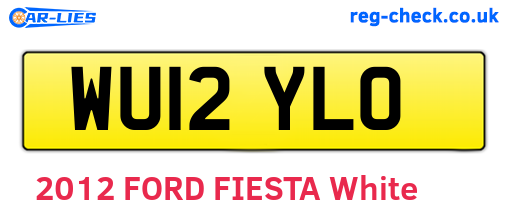 WU12YLO are the vehicle registration plates.