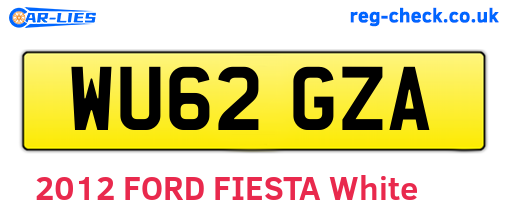 WU62GZA are the vehicle registration plates.