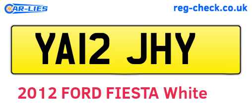 YA12JHY are the vehicle registration plates.