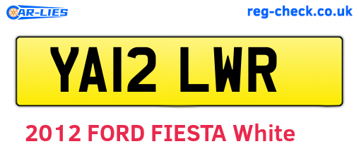 YA12LWR are the vehicle registration plates.