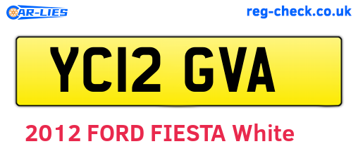 YC12GVA are the vehicle registration plates.
