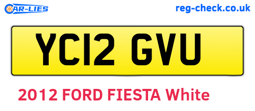 YC12GVU are the vehicle registration plates.