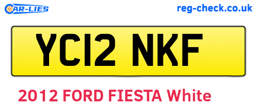 YC12NKF are the vehicle registration plates.