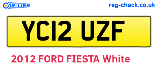 YC12UZF are the vehicle registration plates.