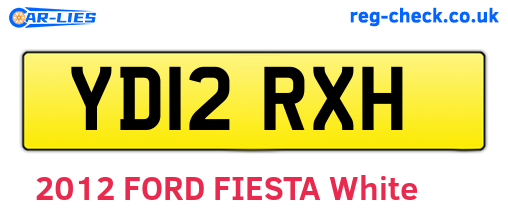 YD12RXH are the vehicle registration plates.