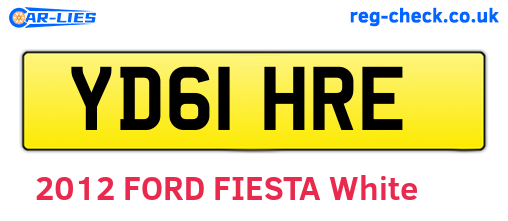 YD61HRE are the vehicle registration plates.