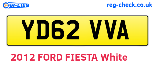 YD62VVA are the vehicle registration plates.