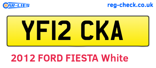 YF12CKA are the vehicle registration plates.