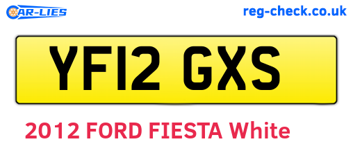 YF12GXS are the vehicle registration plates.