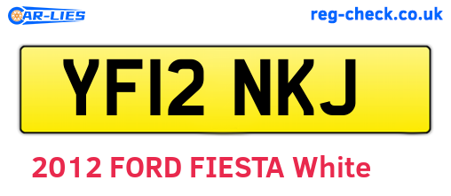 YF12NKJ are the vehicle registration plates.