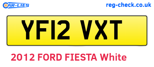 YF12VXT are the vehicle registration plates.