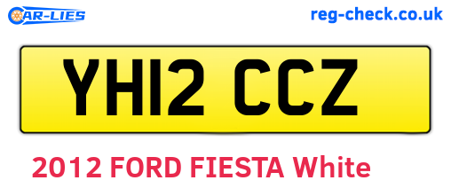 YH12CCZ are the vehicle registration plates.
