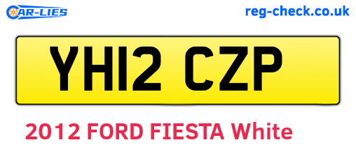 YH12CZP are the vehicle registration plates.