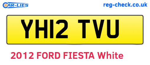 YH12TVU are the vehicle registration plates.