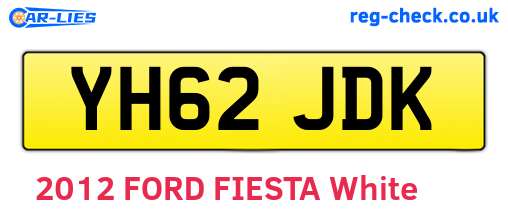 YH62JDK are the vehicle registration plates.