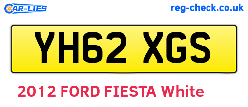 YH62XGS are the vehicle registration plates.