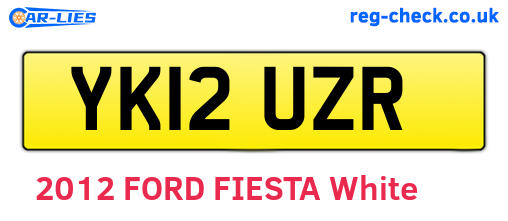 YK12UZR are the vehicle registration plates.