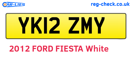 YK12ZMY are the vehicle registration plates.
