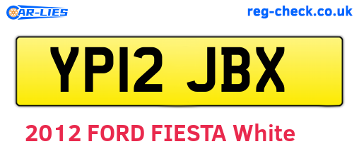 YP12JBX are the vehicle registration plates.