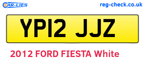 YP12JJZ are the vehicle registration plates.