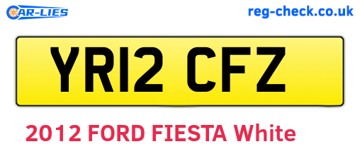 YR12CFZ are the vehicle registration plates.