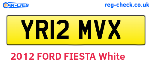 YR12MVX are the vehicle registration plates.