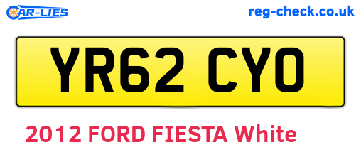YR62CYO are the vehicle registration plates.