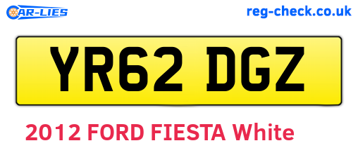 YR62DGZ are the vehicle registration plates.