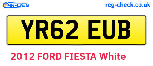YR62EUB are the vehicle registration plates.