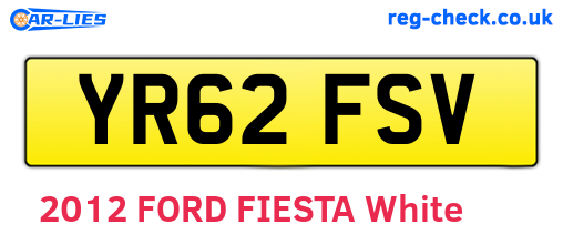 YR62FSV are the vehicle registration plates.