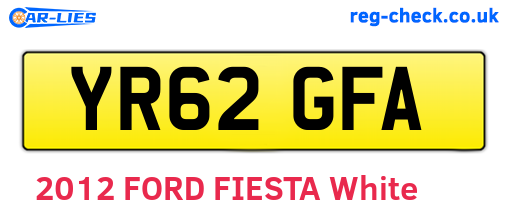 YR62GFA are the vehicle registration plates.