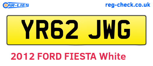 YR62JWG are the vehicle registration plates.