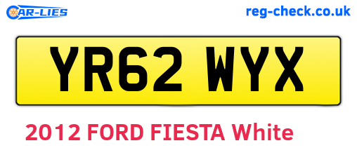 YR62WYX are the vehicle registration plates.