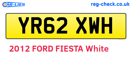 YR62XWH are the vehicle registration plates.