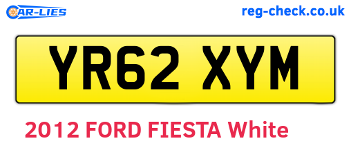 YR62XYM are the vehicle registration plates.