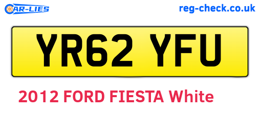 YR62YFU are the vehicle registration plates.