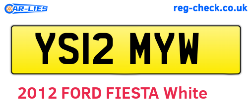 YS12MYW are the vehicle registration plates.