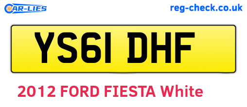 YS61DHF are the vehicle registration plates.