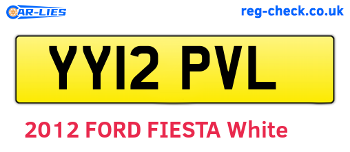 YY12PVL are the vehicle registration plates.