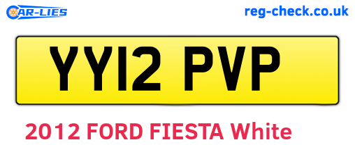 YY12PVP are the vehicle registration plates.