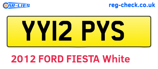 YY12PYS are the vehicle registration plates.