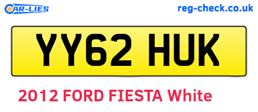 YY62HUK are the vehicle registration plates.