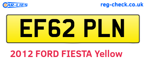 EF62PLN are the vehicle registration plates.