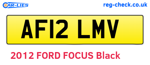 AF12LMV are the vehicle registration plates.