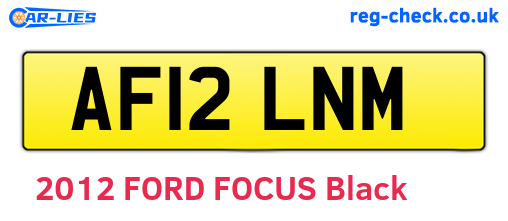AF12LNM are the vehicle registration plates.