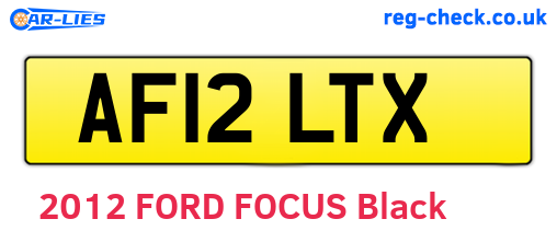 AF12LTX are the vehicle registration plates.