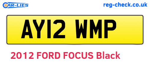 AY12WMP are the vehicle registration plates.